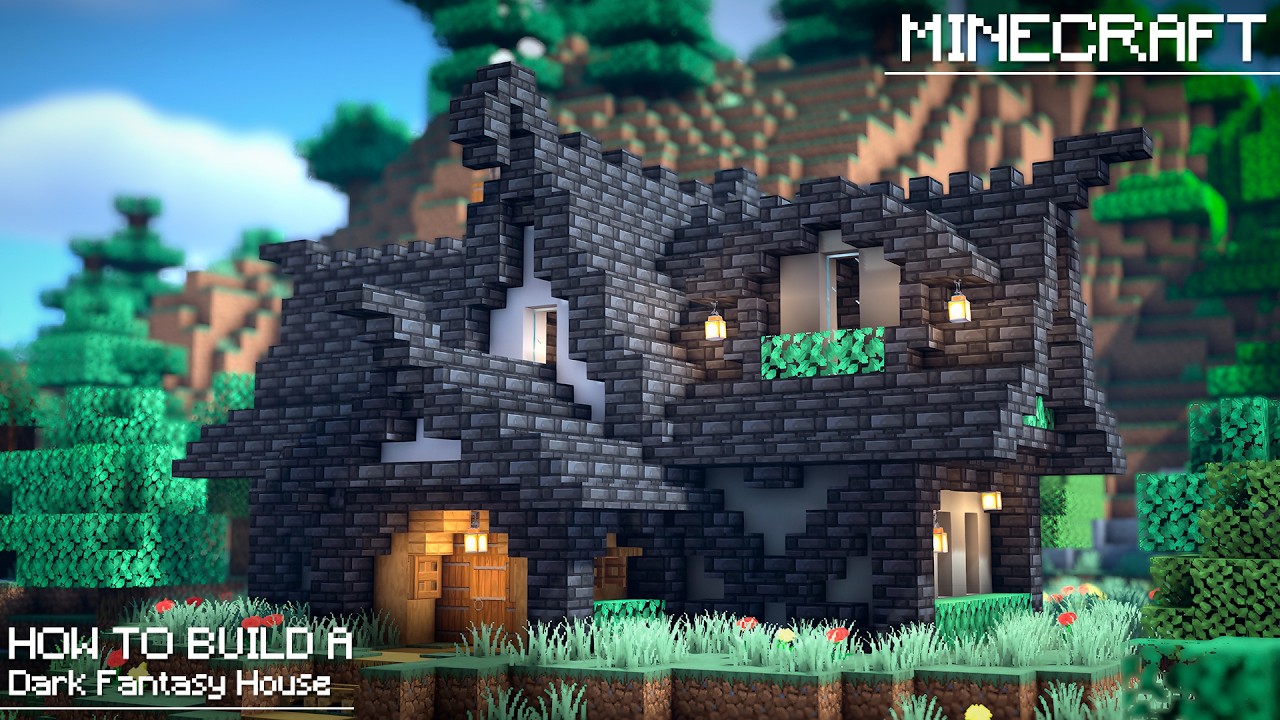 Minecraft | How to Build a Small Dark Fantasy House