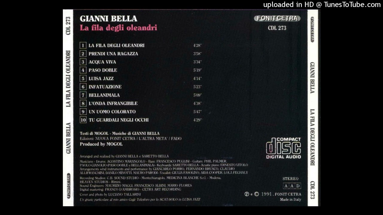 Gianni Bella – La fila degli oleandri