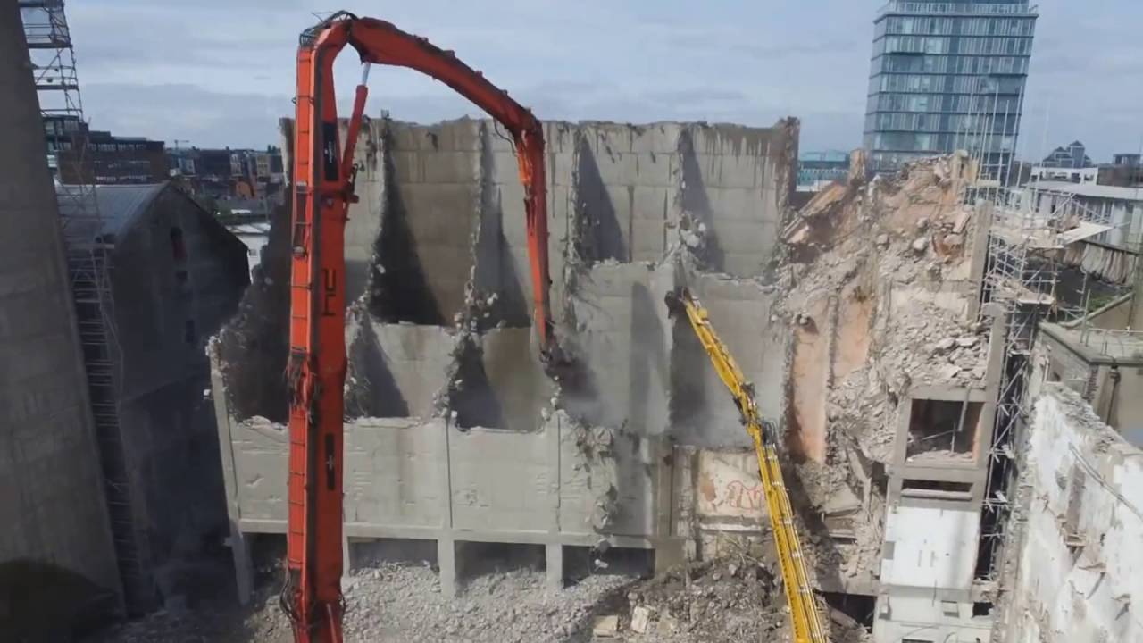 Demolition of Boland's Mill by Hegarty Demolition