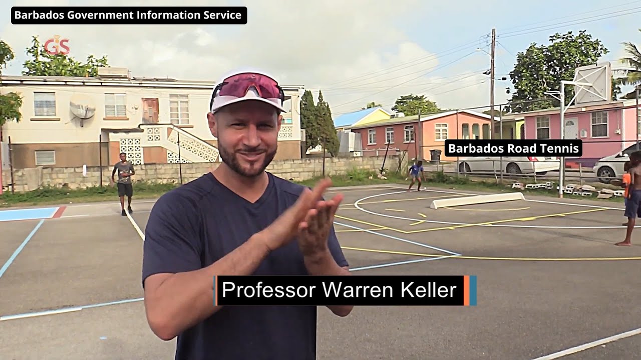 USA Professor Warren Keller Deaf learn experience play Barbados Road Tennis