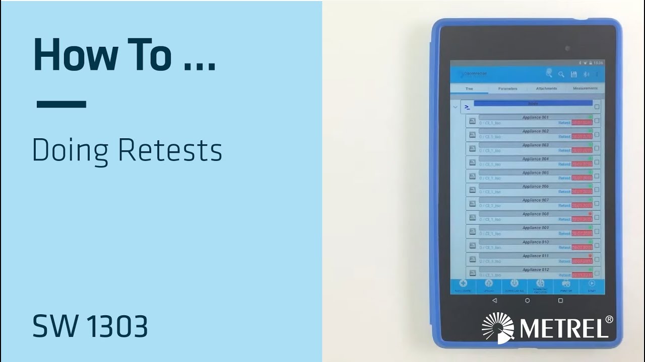 Metrel | SW 1303 aPAT Android | How to Do Retests