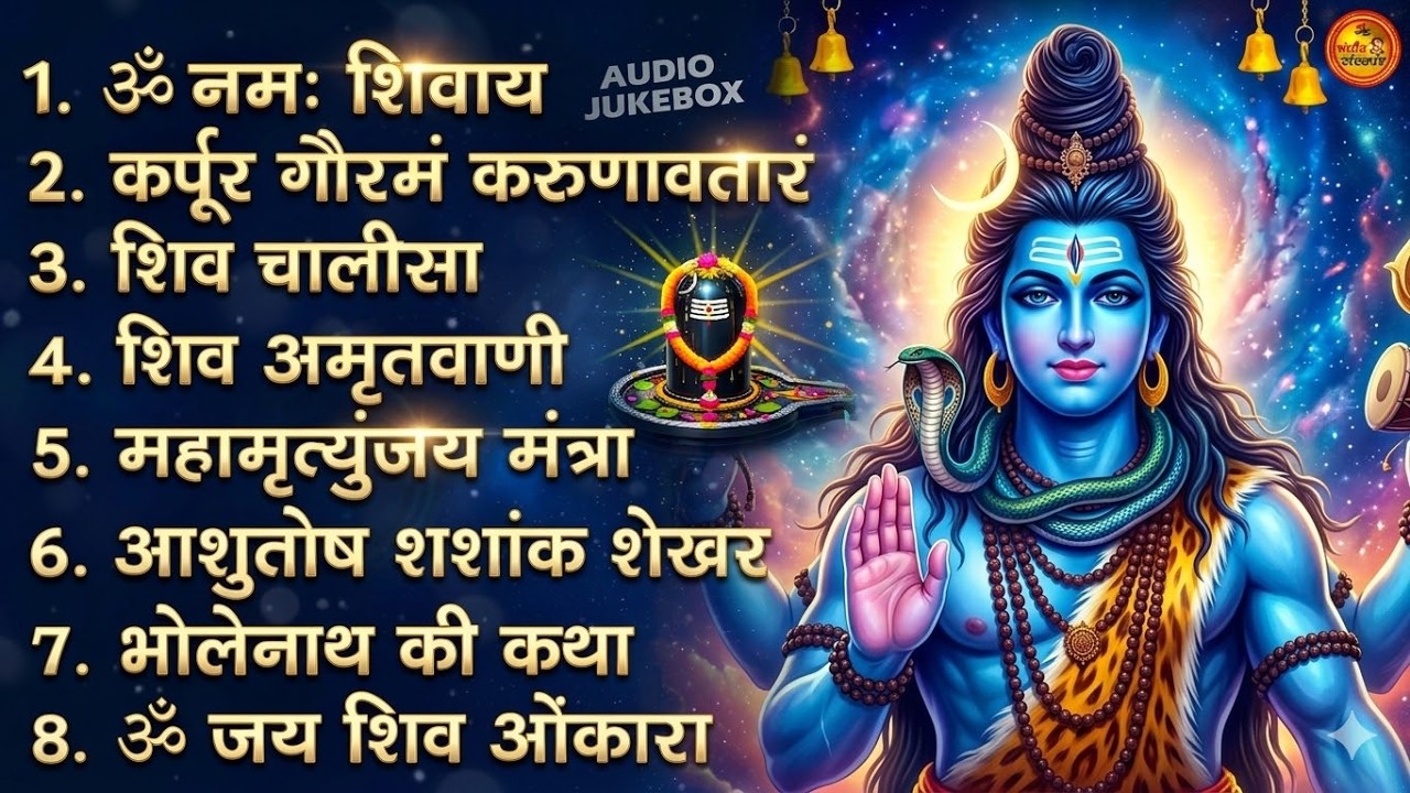 भक्ति भजन - आशुतोष शशाँक शेखर, कर्पूर गौरम करुणावतारं, ॐ नमः शिवाय, शिव अमृतवाणी व शिव आरती