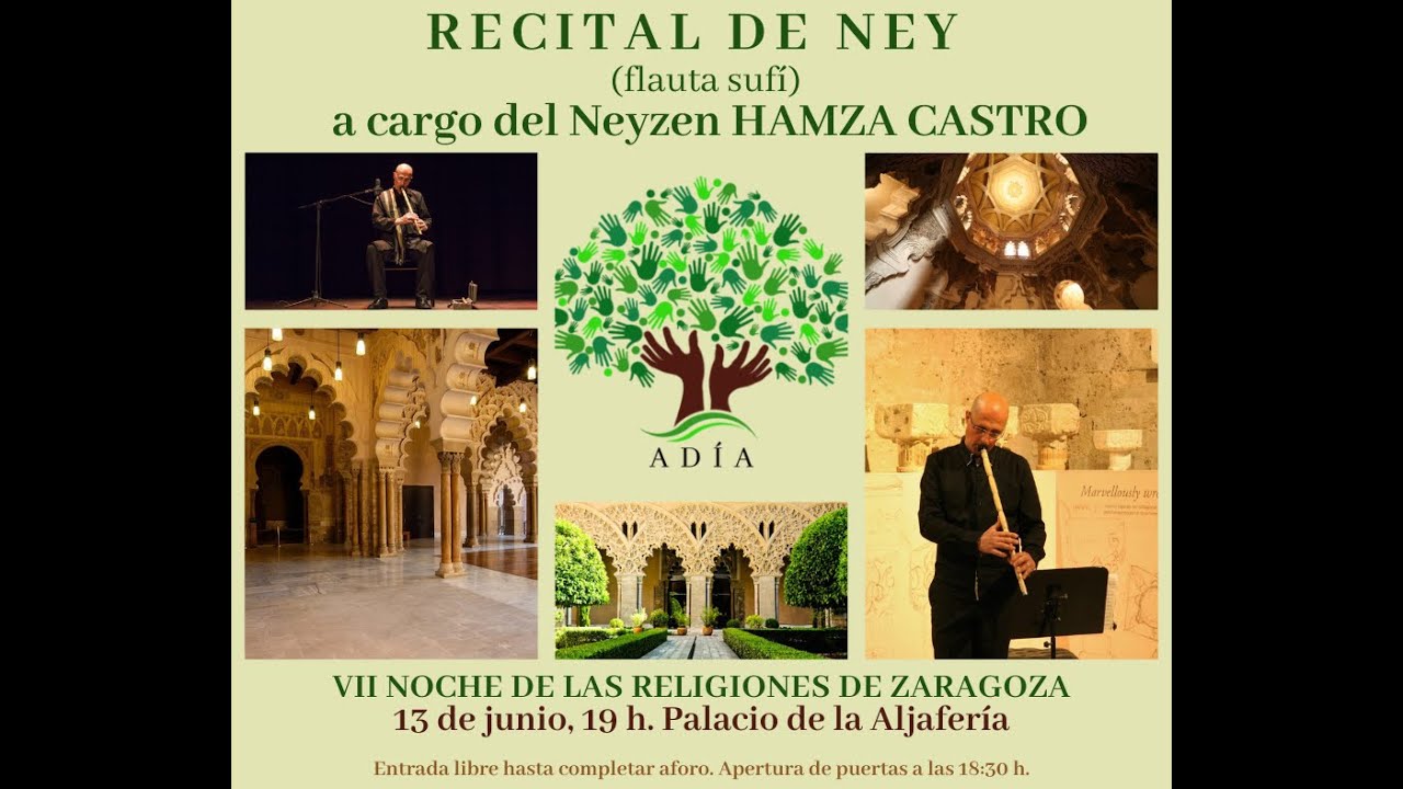 VII NOCHE DE LAS RELIGIONES.  RECITAL DE FLAUTA NEY, A CARGO DE HAMZA CASTRO