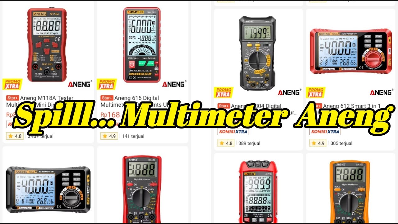 Spilll harga dan fitur multimeter Aneng dari yang murah sampai yang mahal