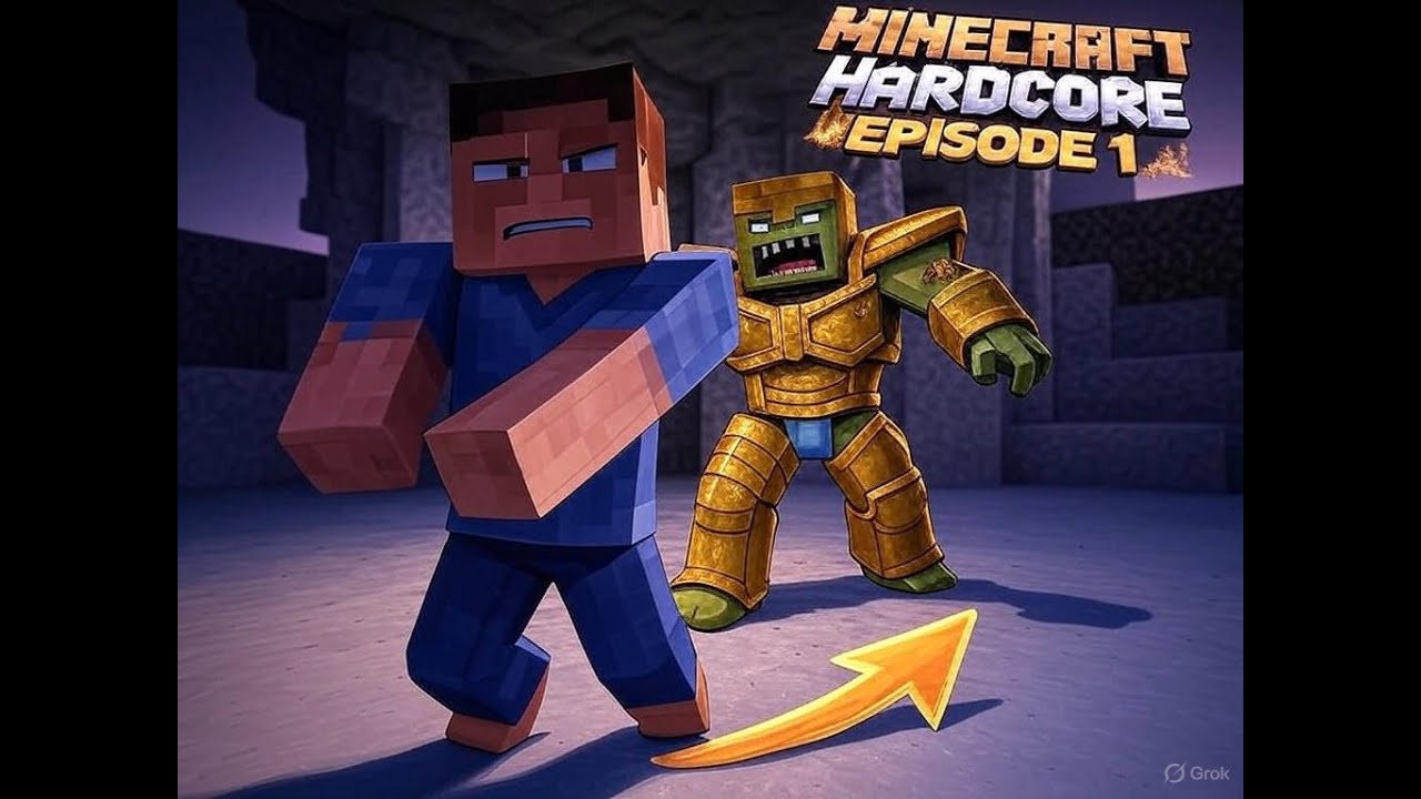I Survived My First Night in Minecraft Hardcore! Episode 1 🧟