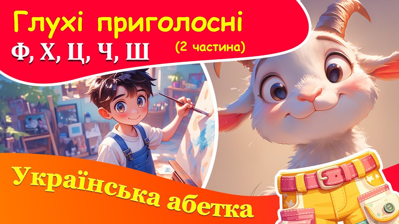 Глухі приголосні.  2 частина. Українська абетка для дітей