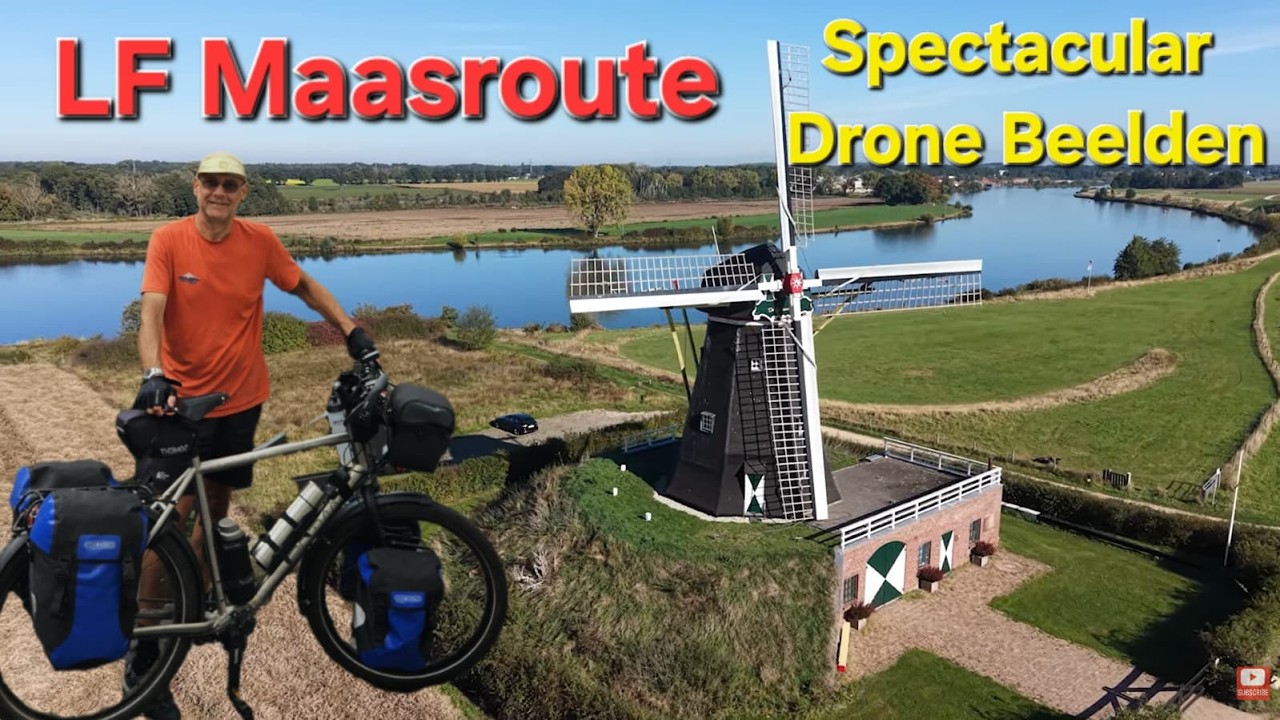 LF Maasroute 480 km💥Fiets vakantie Santos Travelmaster💥Wildkamperen💥Hilleberg Akto💥Drone dji 5 mini