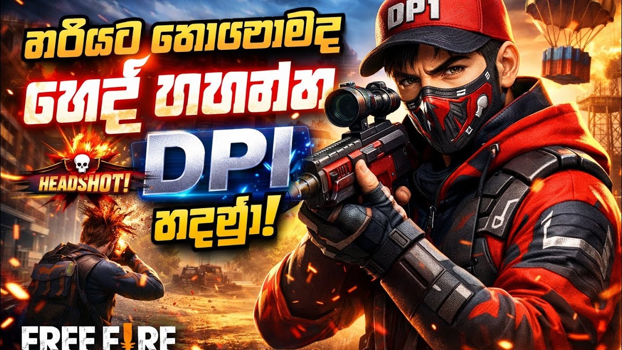 Free fire| හෙඩ්ෂොට් එකක් ගහමු 💀 DPI හදමු