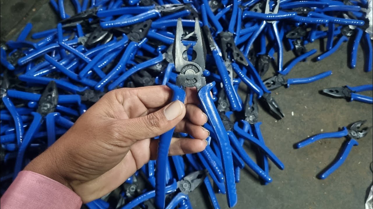 Manufacturing Process of Electricity Pliers In Small Indian Factory || Forging of pliers