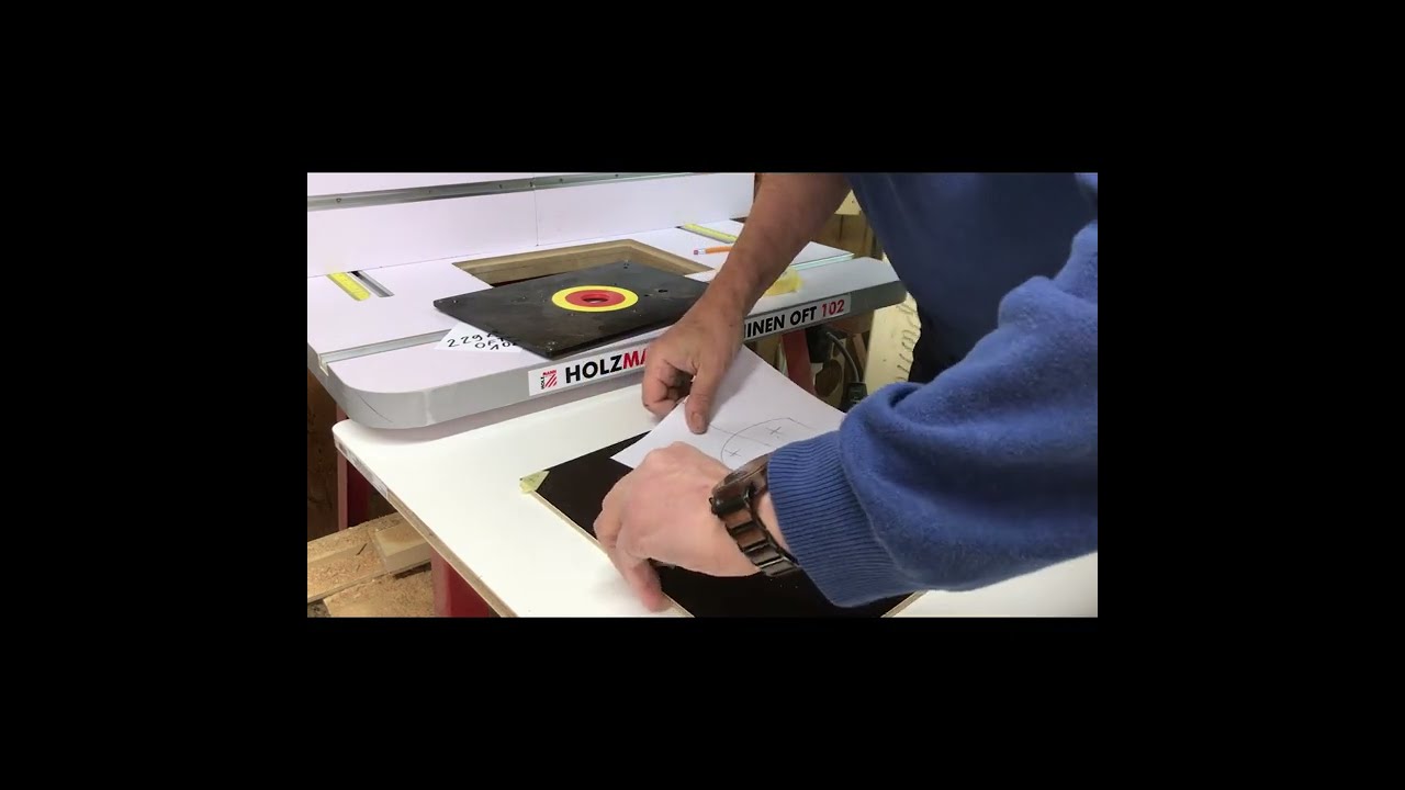 Selbstbau von individuellen Frästisch-Einlegeplatten(am Kombi- Beispiel: Holzmann OFT102/Bosch POF)