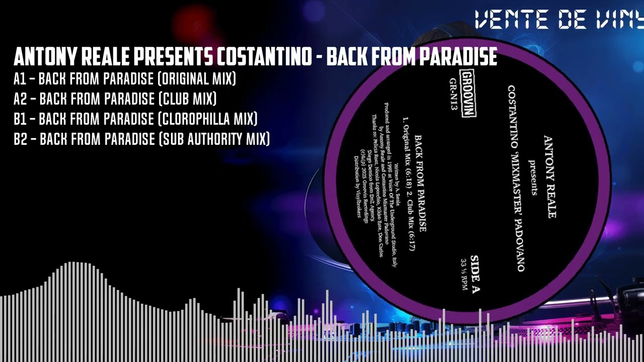 ANTONY REALE presents COSTANTINO - BACK FROM PARADISE [BLACK] (GR-N13)