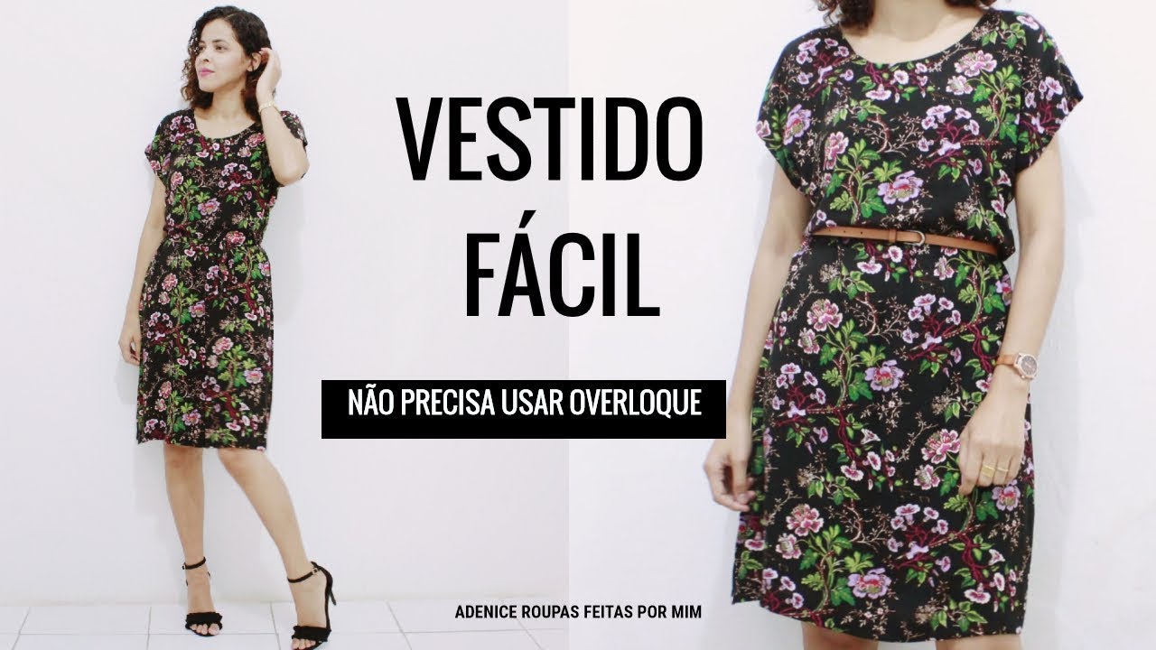 VESTIDO PARA INICIANTES NA COSTURA FÁCIL | feito só com costura reta