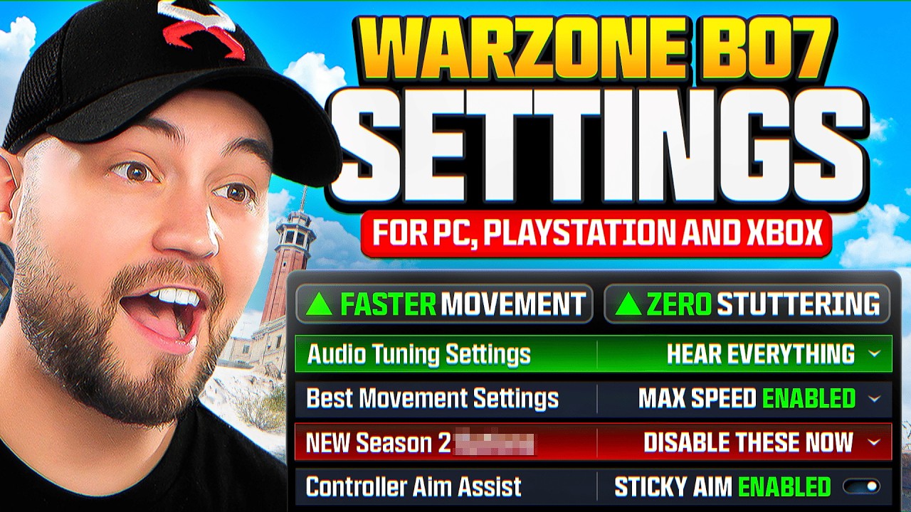 *NEW* BEST WARZONE BO7 SETTINGS after UPDATE! (Best Controller, Audio and Graphics Settings)
