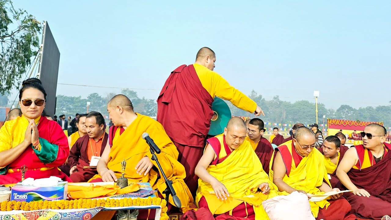 Khandro Tsering Kunga Bum-ma (Most Esteemed Khadro-la)Participating in the  Ramgram Stupa