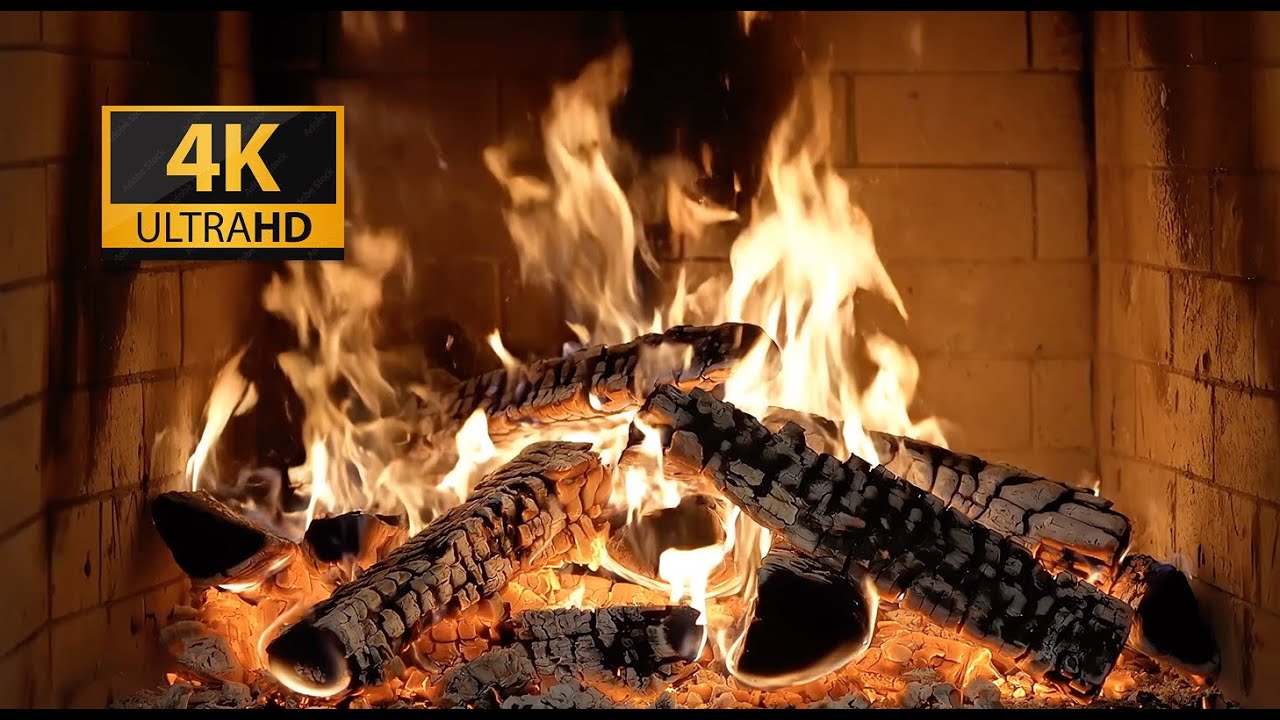 🔥 Cozy Fireplace 4K (2 HOURS). Fireplace with Crackling Fire Sounds. Crackling Fireplace 4K