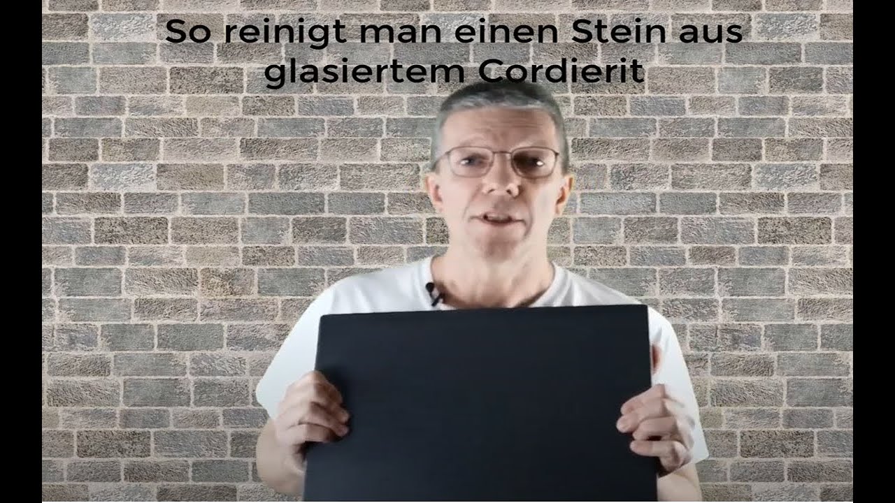 So reinigt man einen Stein aus glasiertem Cordierit