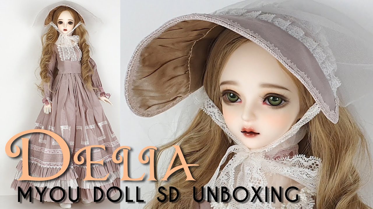 BJD MYOU Doll 1/3 SD Delia Unboxing Box Opening 球体関節人形開封 着せ替え엠유돌 딜리아 구체관절인형 개봉기 언박싱 (4K)