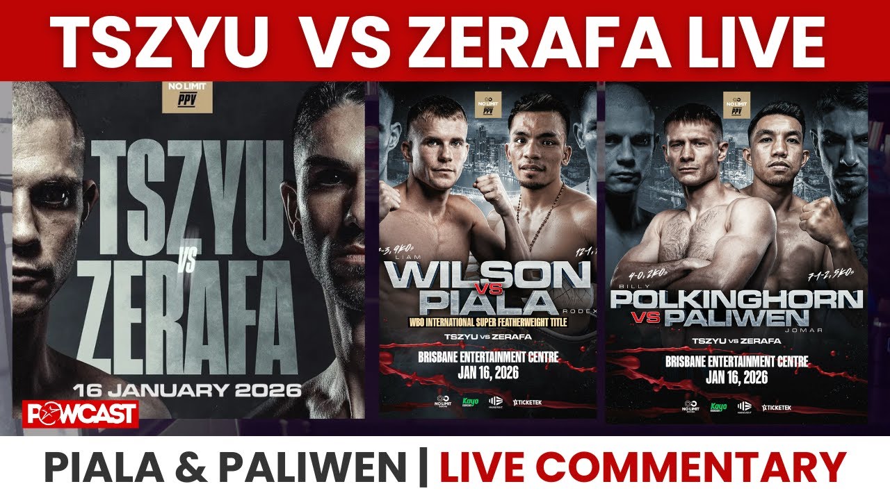 Nikita Tszyu vs Michael Zerafa Live Boxing Commentary Plus Rodex Piala and Jomar Paliwen