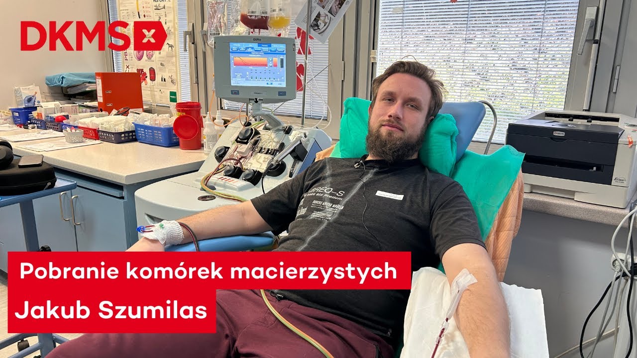 Faktyczny dawca szpiku w trakcie oddawania krwiotwórczych komórek macierzystych | Fundacja DKMS