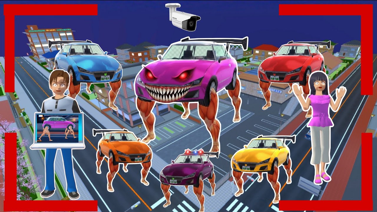 Yuta Mio Panik CCTV merekam Pasukan Anomali eater | Semua mobil di Kota Sakura😱 | Sakura School