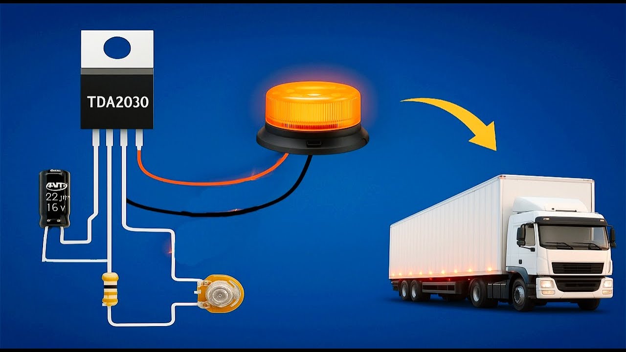 TDA2030 Flasher Circuit |Flash Any 12V Light Easily
