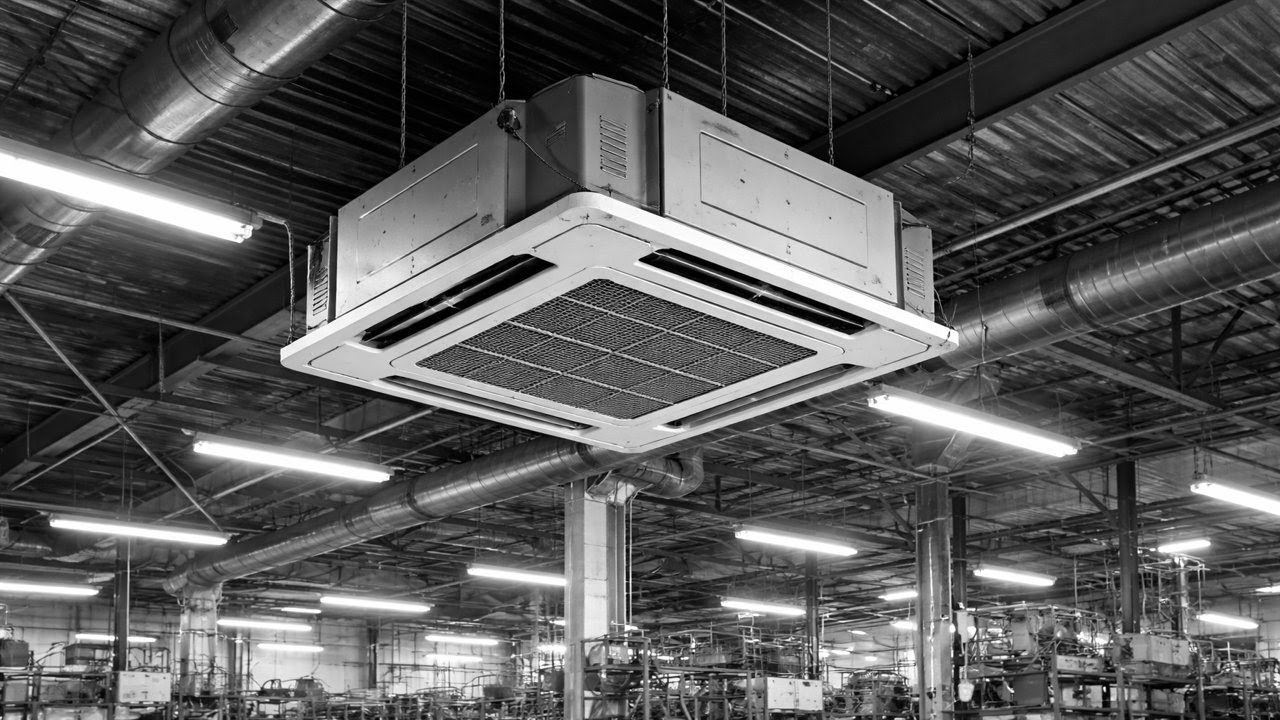 10 Hours of factory air-conditioning noise for Deep Sleep & Focus | No Talking ASMR