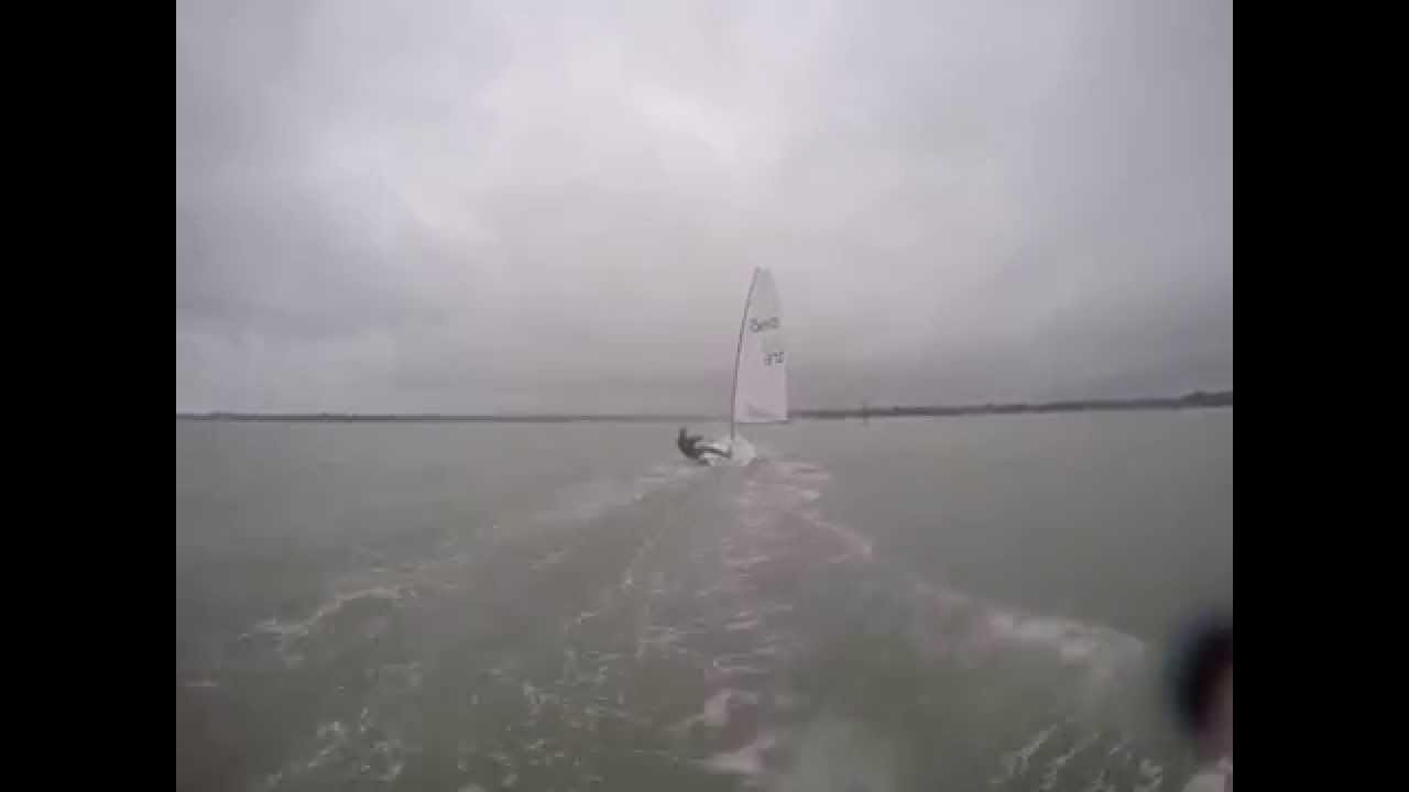 RS Aero - Reaching & Gybing at Lymington, May 2015