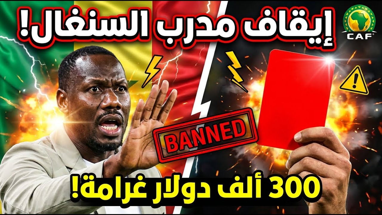 الكاف يضرب بيد من حديد! إيقاف مدرب السنغال لأجل غير مسمى وغرامة فلكية بعد مهزلة الانسحاب أمام المغرب