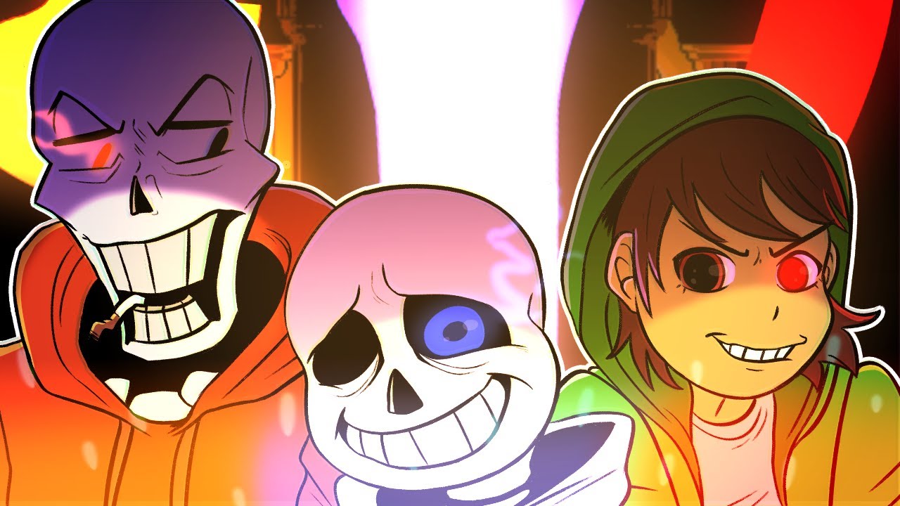 O NOVO BAD TIME TRIO! Batalha contra Sans, Papyrus e Chara.