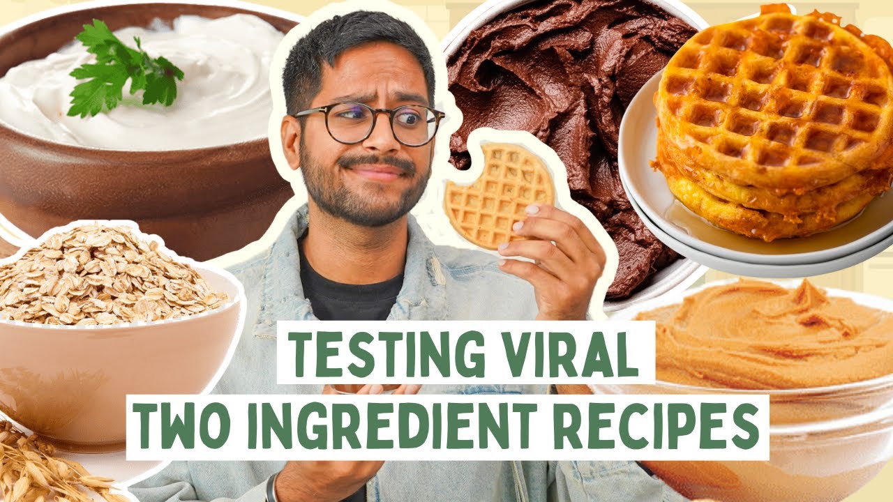 TESTING *VIRAL* TWO INGREDIENT RECIPES 😳 BREAD, MOUSSE, CHIA SEED CRACKER, WAFFLE..WHAT DID I LIKE??