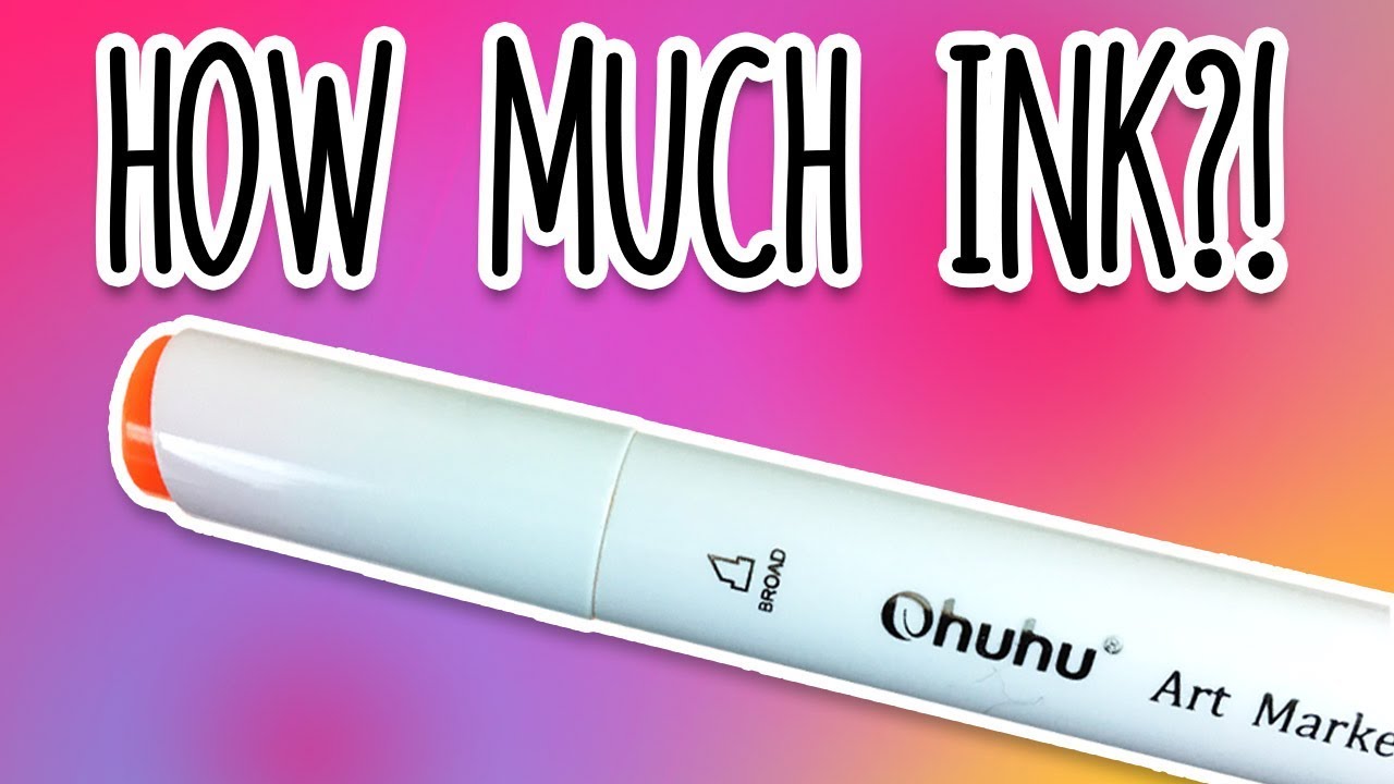 HOW MUCH INK IS IN AN OHUHU MARKER?! // How many PAGES does it FILL?