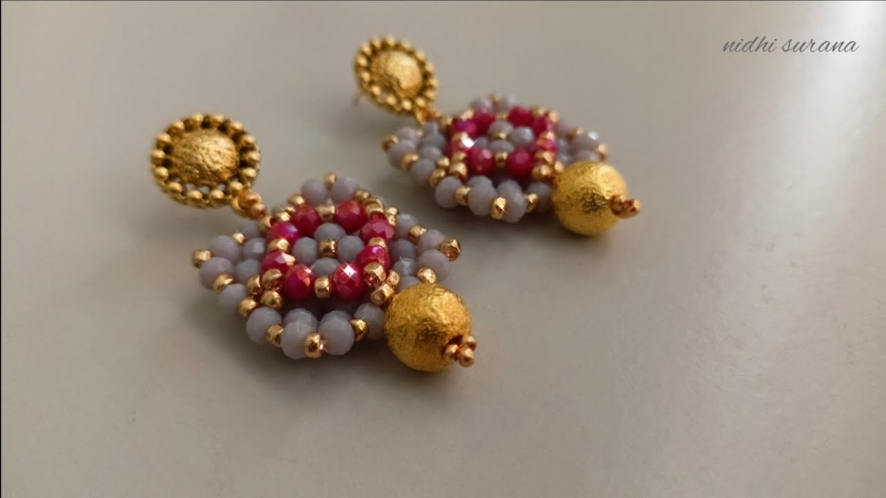 Luxe Squares/How to make Earrings with Crystals/Jewelry making Tutorial/Aretes Diy