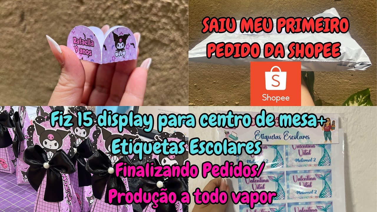 SAIU MEU PRIMEIRO PEDIDO/ Finalizei uma Festa/ Rotina de Produção na minha Papelaria 
