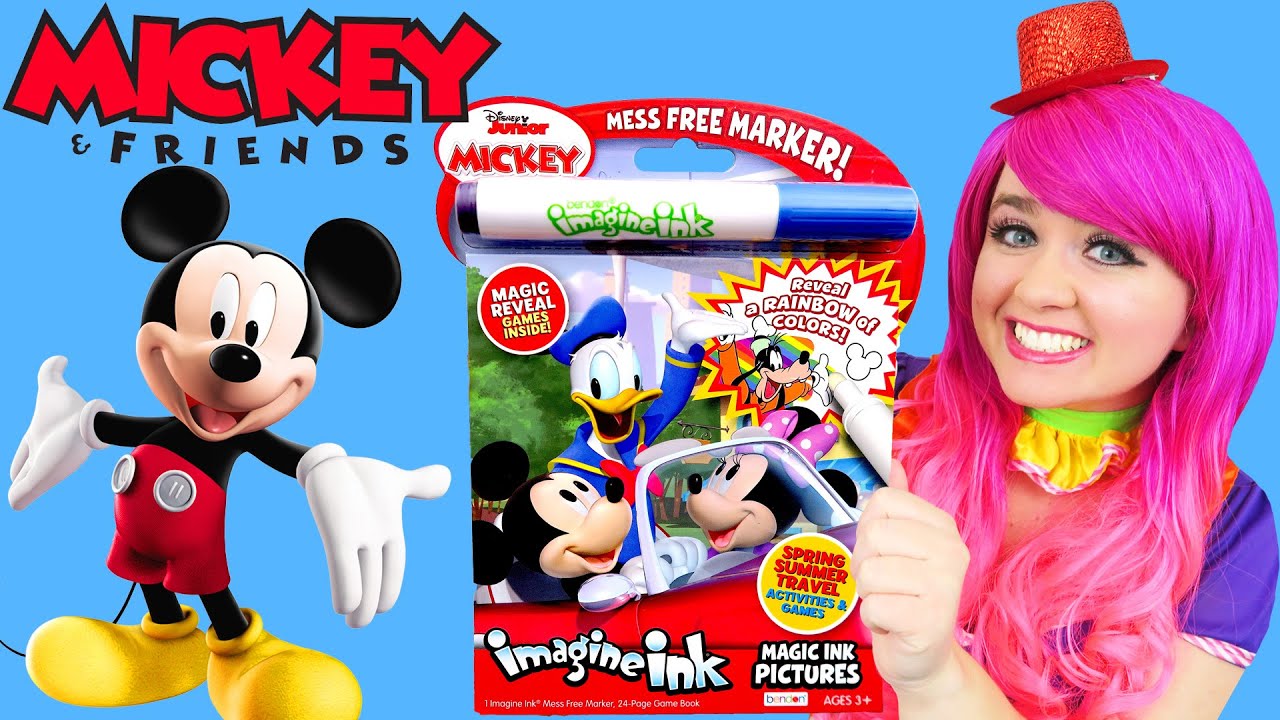 Coloring Mickey & Friends Magic Reveal Ink Coloring Book | Imagine Ink Marker