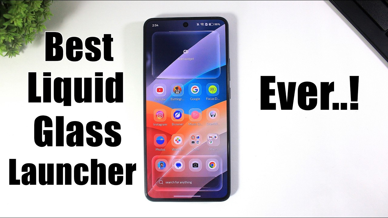 Лучший лаунчер с эффектом жидкого стекла для Android | Как включить эффект жидкого стекла на любо...