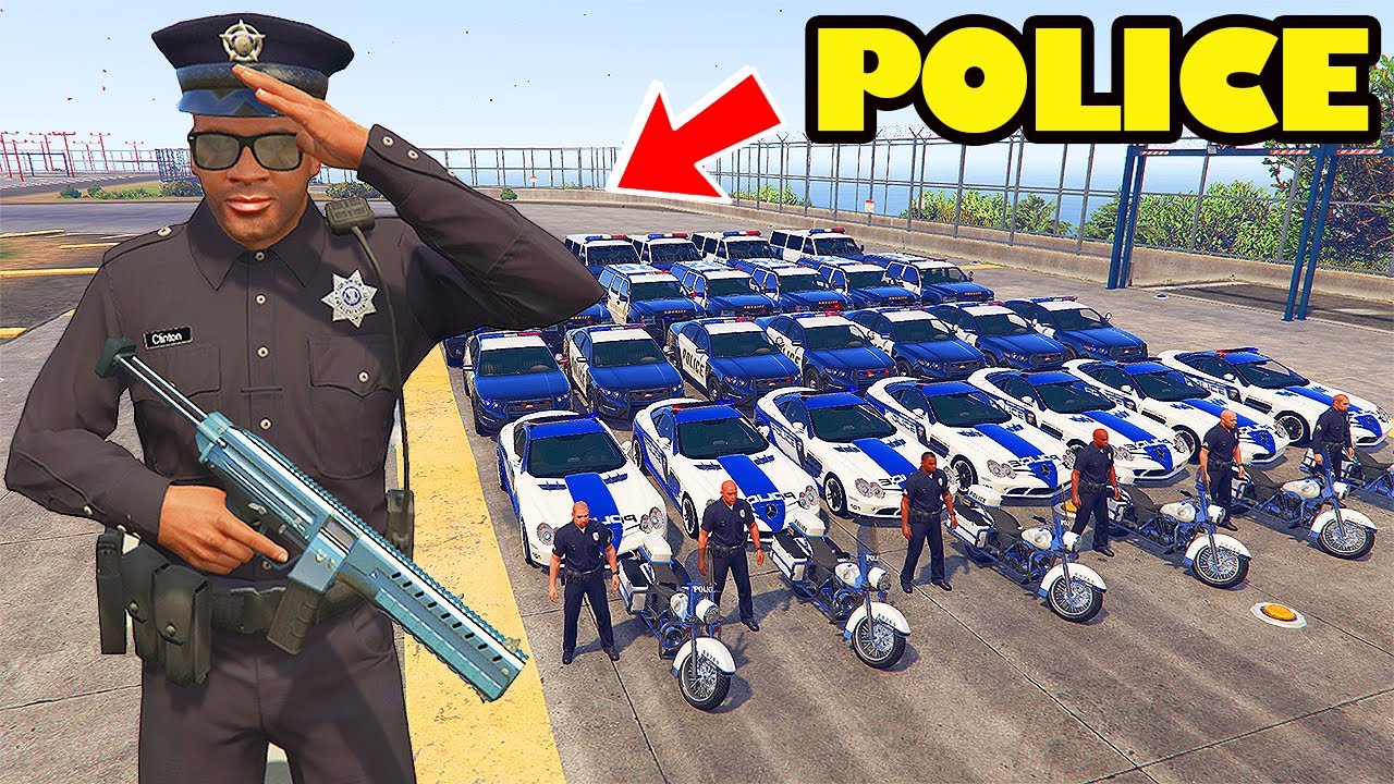 Franklin Become POLICE Officer in GTA 5 | SHINCHAN and CHOP