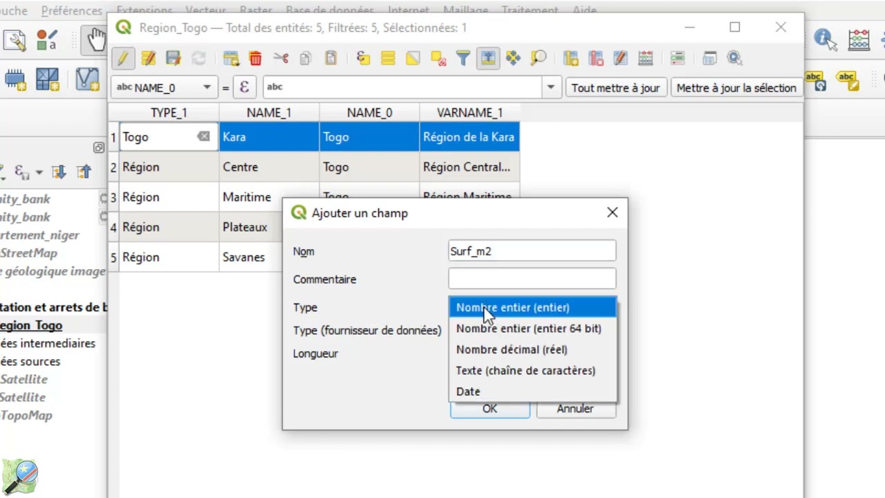 QGIS - Module 3 (6/10) : Manipuler la table d'attributs