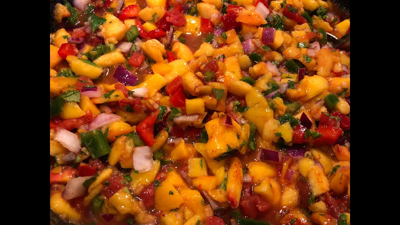 How to make the BEST Mango-Peach Salsa with Colorado Palisade Peaches!