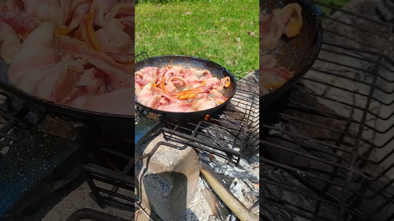 campfire bacon #hobo #bacon #campfire #cooking #campfirecooking #food