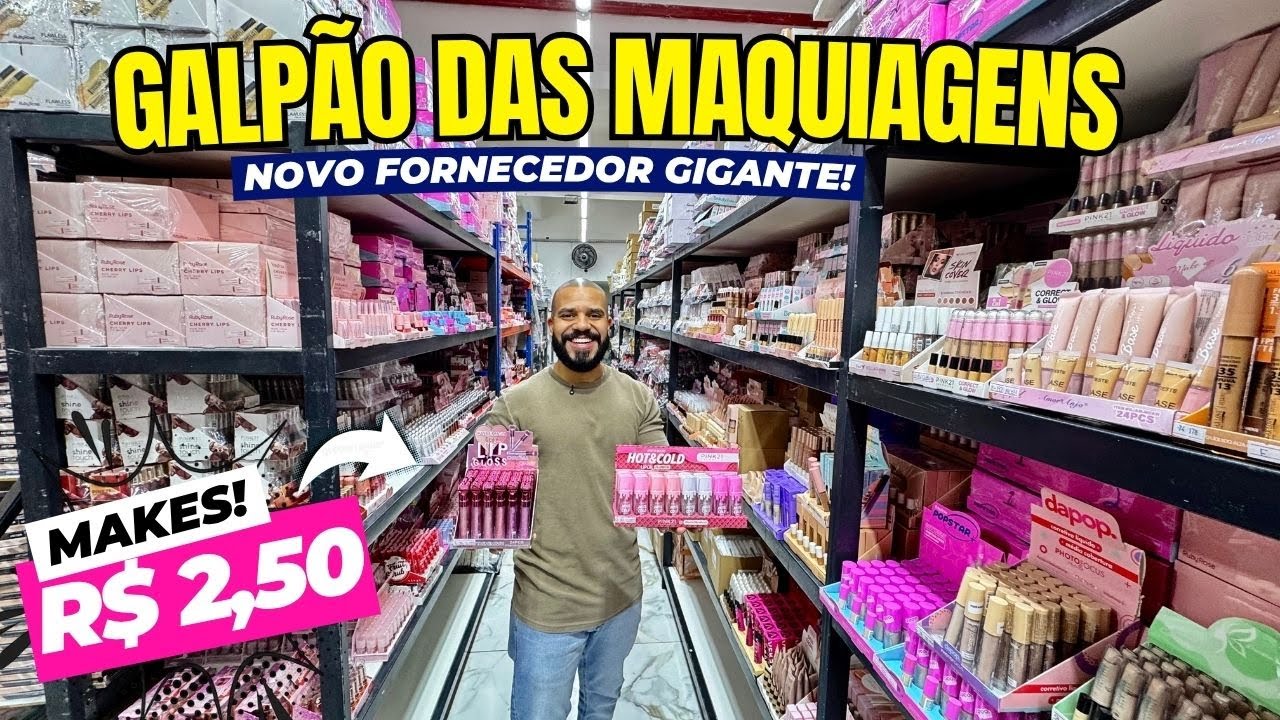 ACHEI NOVA LOJA | MAQUIAGEM POR R$2,50 DESCUBRA O FORNECEDOR BARATO MELHOR MAQUIAGEM NO BRÁS ATACADO