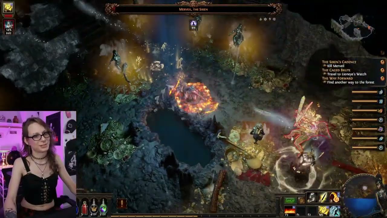 3.28 Poe1 Act 1 Boss Mirage Witch Rolling Magma/Holy Flame Totem