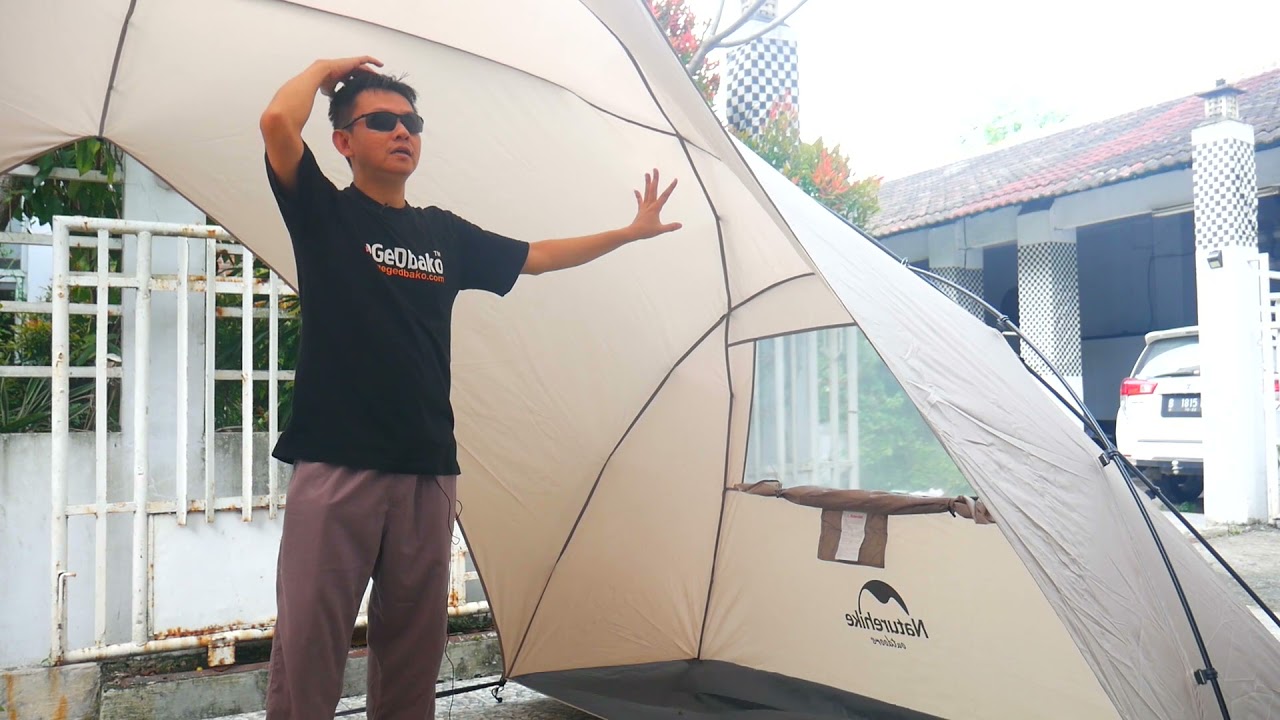 RIVIEW ALAT CAMPING GLAMPING - TENDA TYCHE NATUREHIKE NH20ZP116 // TENDA PANTAI KANOPY NATUREHIKE