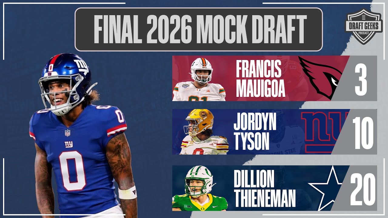 LIVE: Final 2 Round 2026 NFL Mock Draft