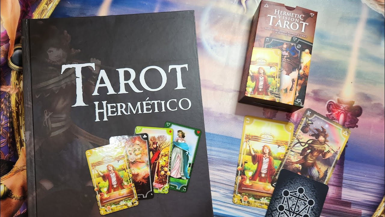 Tarot Hermético (livro) e Hermetic Visions Tarot - unboxing