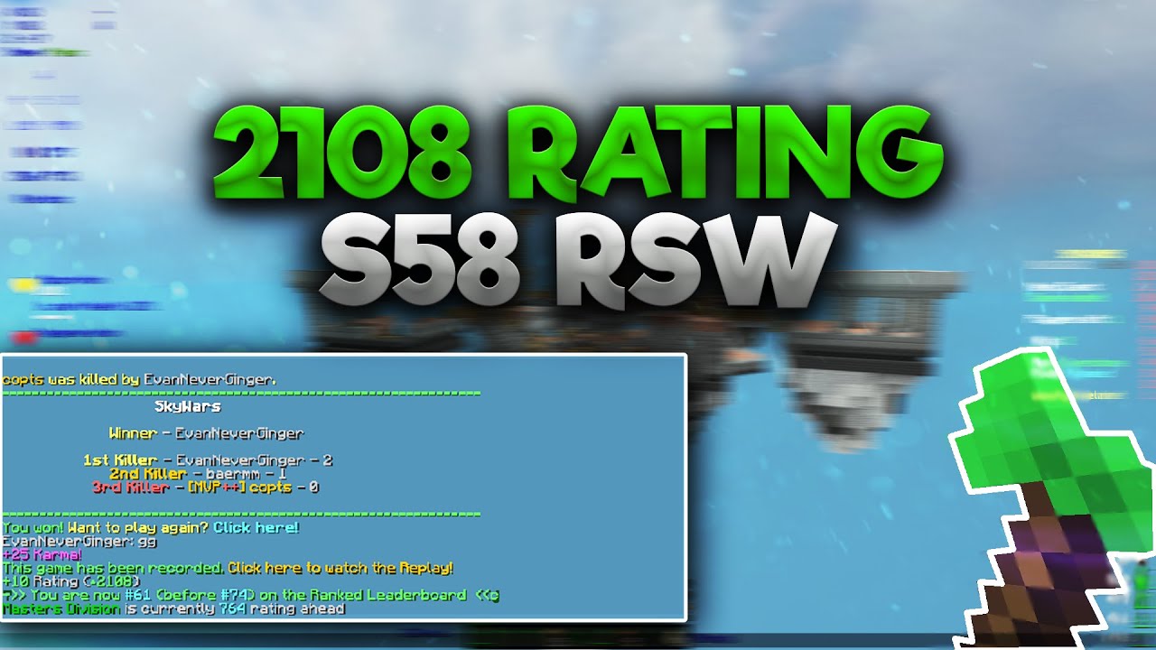 2108 Rating | S58 Ranked Skywars