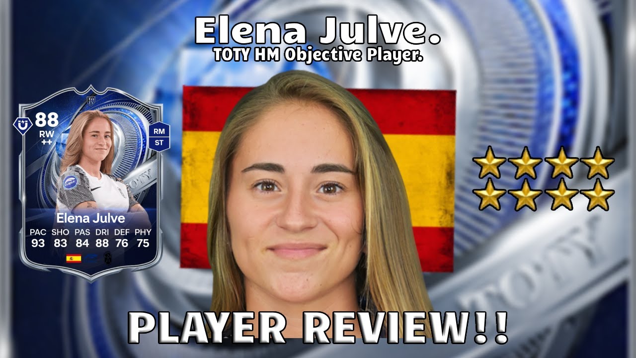 🏆🪽 88 Rated Elena Julve Player Review! TOTY HM Objective Player!🏆🪽. FC 26 Ultimate Team.