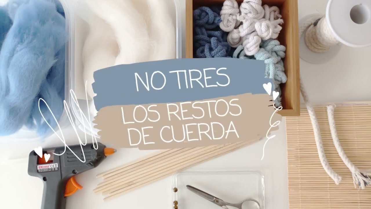 Qué hacer con los sobrantes de macrame. Not sure what to do with macrame scraps?