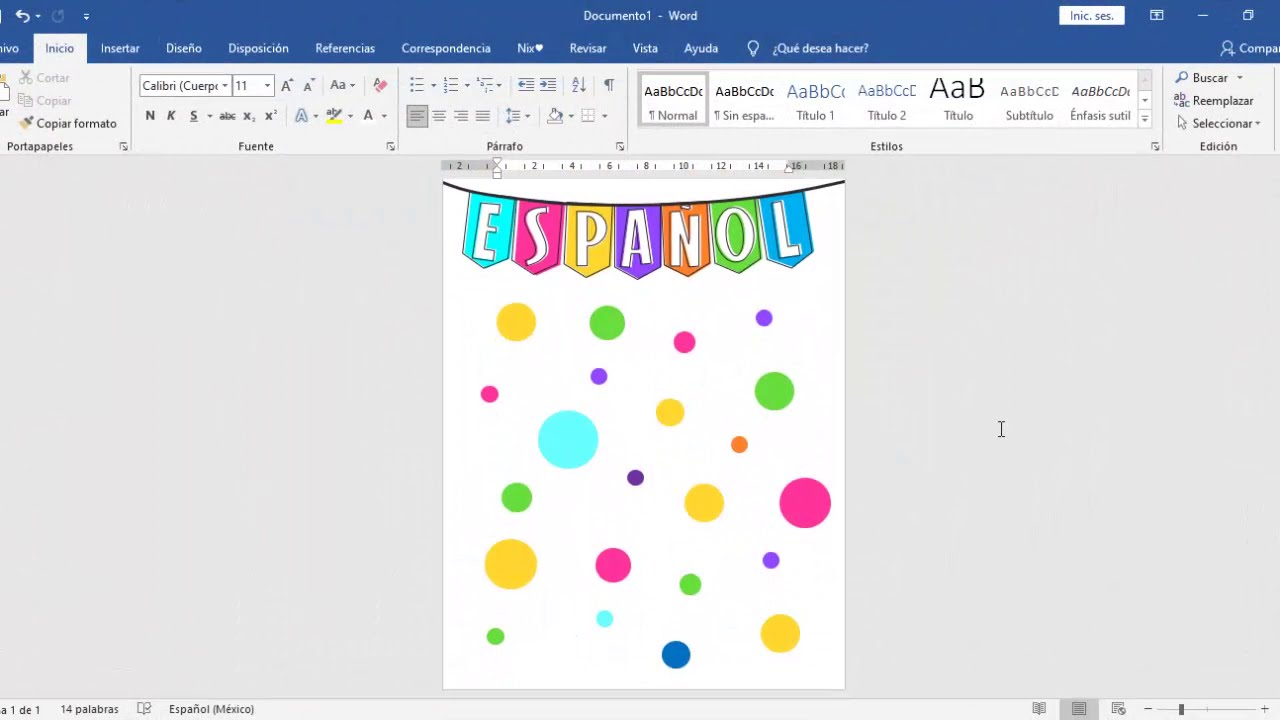 Tutorial de Word: Cómo hacer decoración de banderines ♥