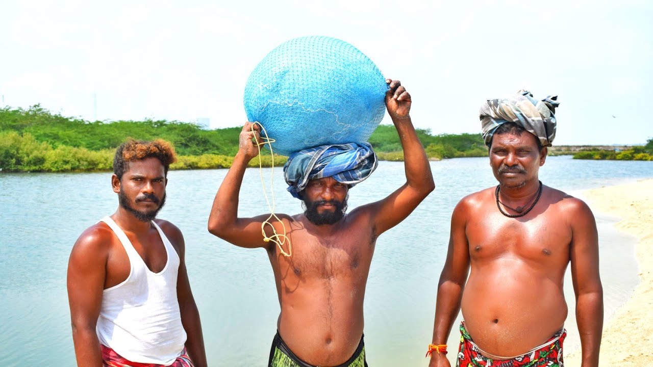 மீன் பிடித்தல் | மீன் குழம்பு வேற லெவல் சாப்பாடு | muthunagar meenavan