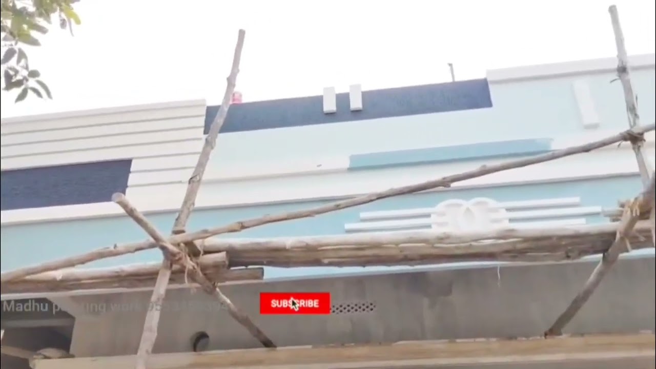 Madhu painting work##front#elevation#wall#structure#design#wall#texture#trending#viral#video